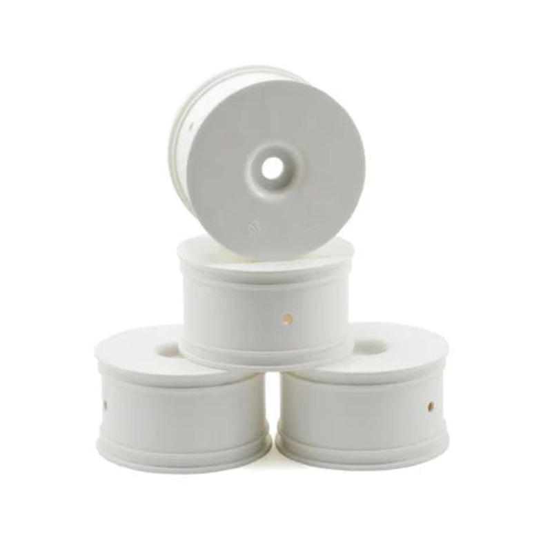 LOS Truggy Wheels, 0 Offset, White: 8T 2.0