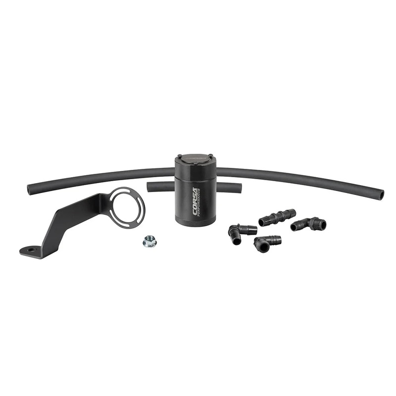 Corsa Performance - Aluminum Oil Catch Can w/ Bracket | 2011-23 Challenger, Charger 6.4L | 2012-21 Grand Cherokee, 2018-24 Durango 6.4L