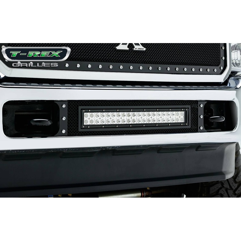T-REX Grilles 6325461 Black Mild Steel Small Mesh Bumper Grille Fits 2011-2016 Ford F-250 F-350 F-450 F-550