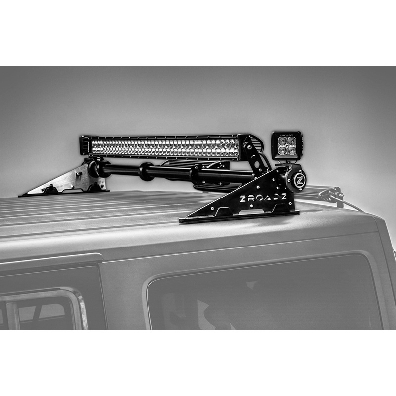 ZROADZ Z350050-JK-KIT-B Black Mild Steel Modular Rack LED Kit Fits 2007-2018 Jeep Wrangler JK Wrangler JKU