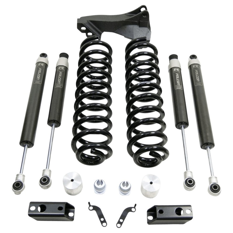 ReadyLIFT 2.5'' Coil Spring Front Lift Kit W/ Falcon 1.1 Monotube Front/Rear Shocks & Front Track Bar Bracket Fits Ford F350/F450 Diesel 2020-2024