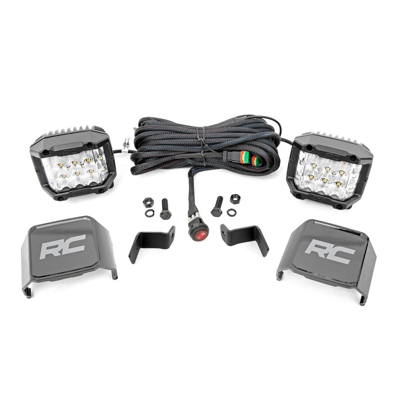 LED Light | Ditch Mount | 2" Chrome Pair | Wide Angle | Ford F-150 (15-24)