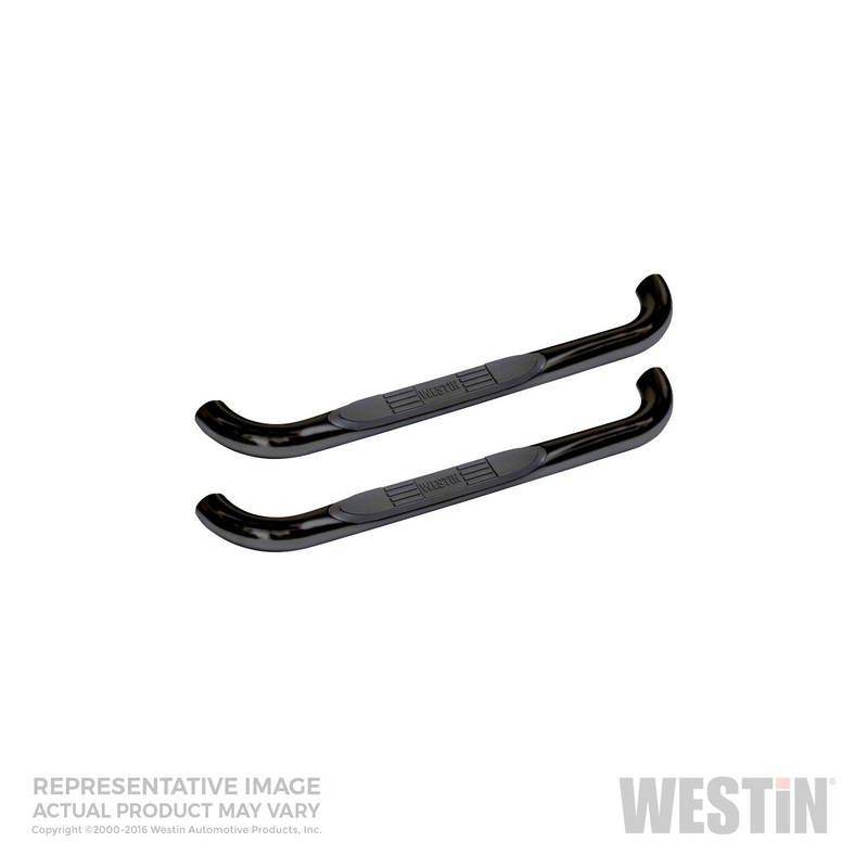 Westin 23-2345 E-Series 3 Round Nerf Bars fits 2004-2008 F150 Standard Cab (Exc Heritage) Black Pair