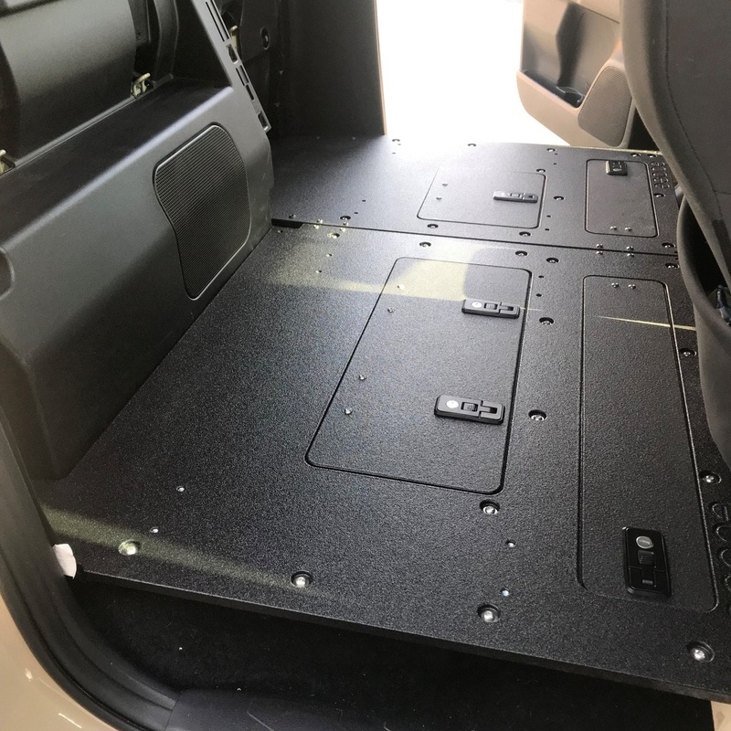 Goose Gear Second Row Seat Delete Plate System keeping Factory Back Wall for Tacoma Double Cab (2005-2023)