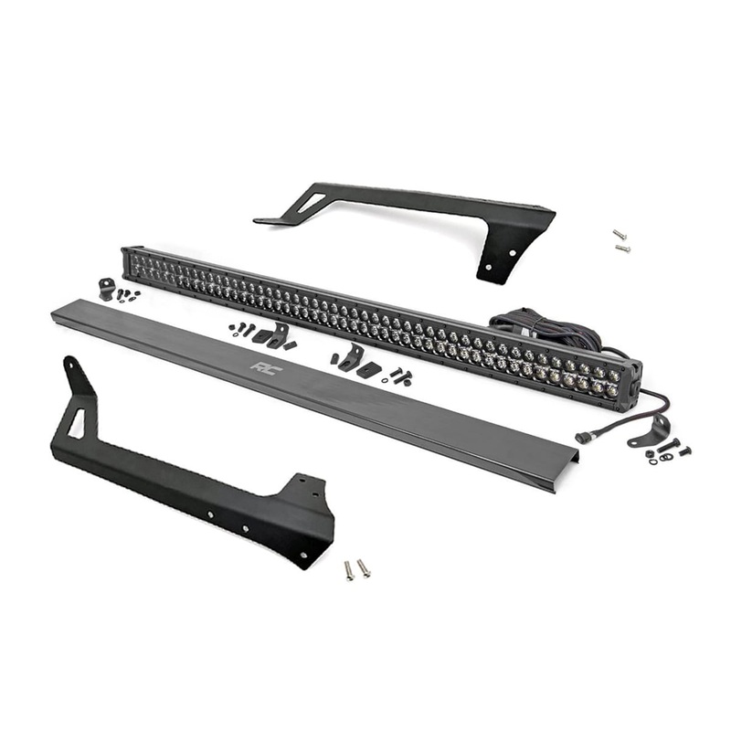 LED Light | Windshield Mnt | 50" Black Dual Row | Amber DRL | Jeep Wrangler JK (07-18)