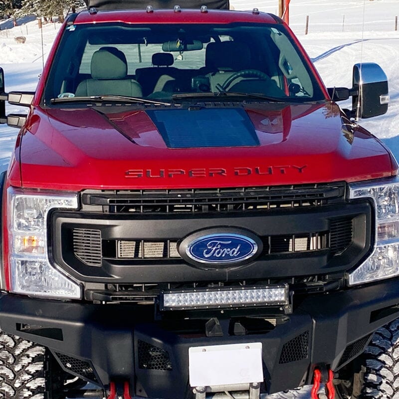 LENSUN 2017-2022 Ford Super Duty F-250 / F-350 / F-450 / F550 65W Hood Solar Panel