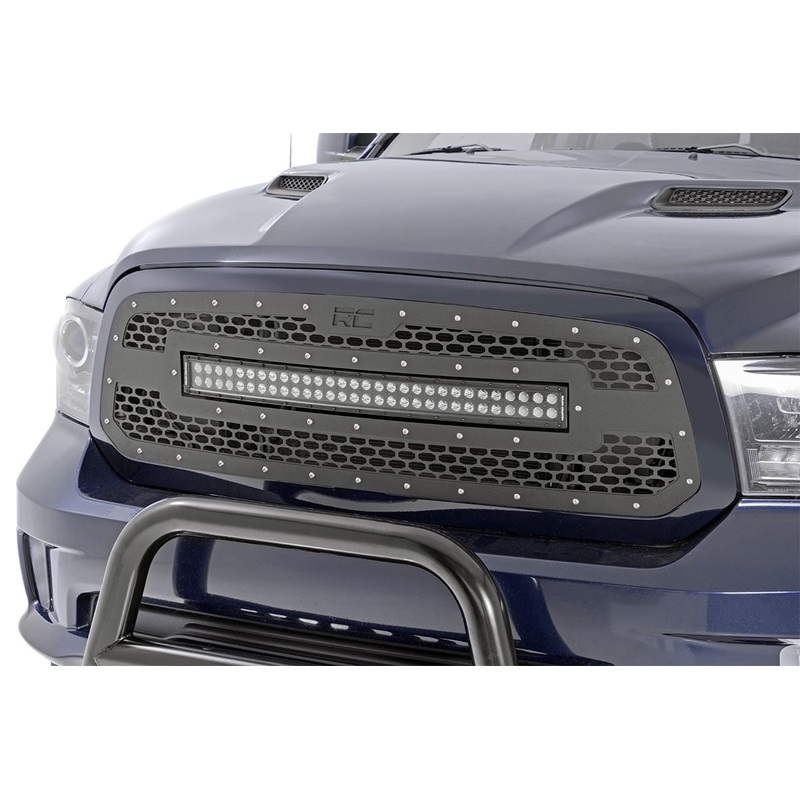 Mesh Grille | 30" Dual Row LED | Black | Ram 1500 2WD/4WD (2013-2018 & Classic)