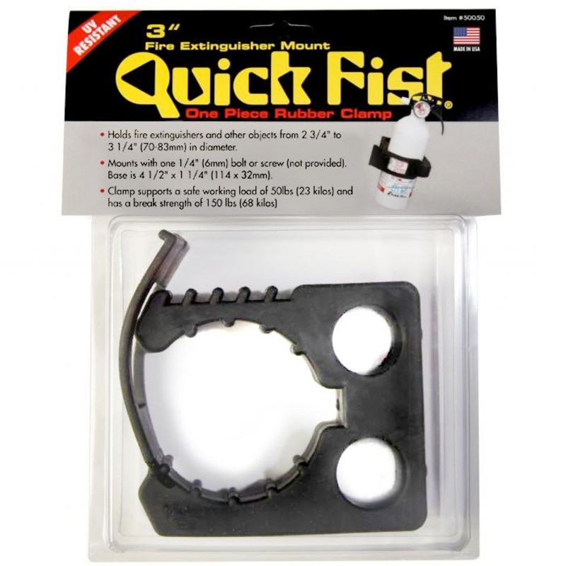 Quick Fist 50050 Clamp Vehicle Tool & Equipment Mounts 3" Fire Extinguisher Clamp
