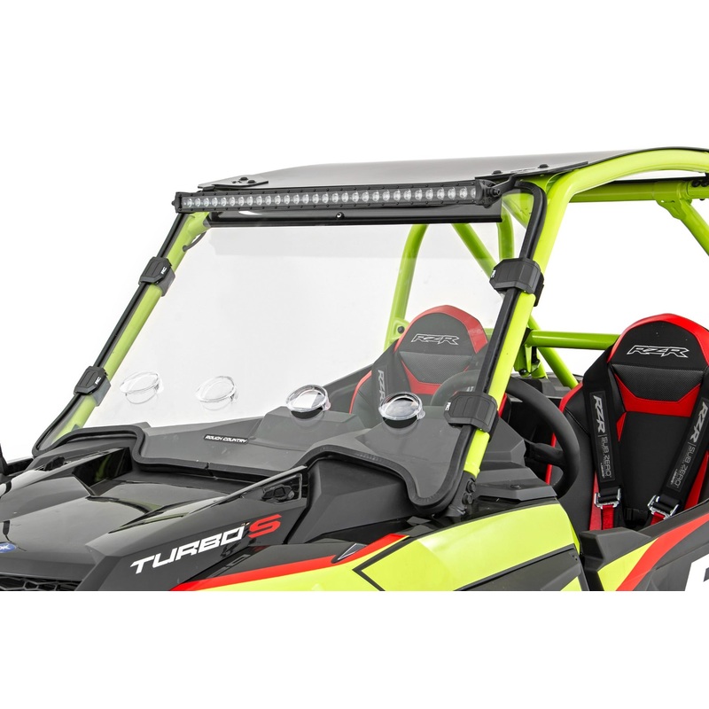 Vented Full Windshield | Scratch Resistant | Polaris RZR Turbo S