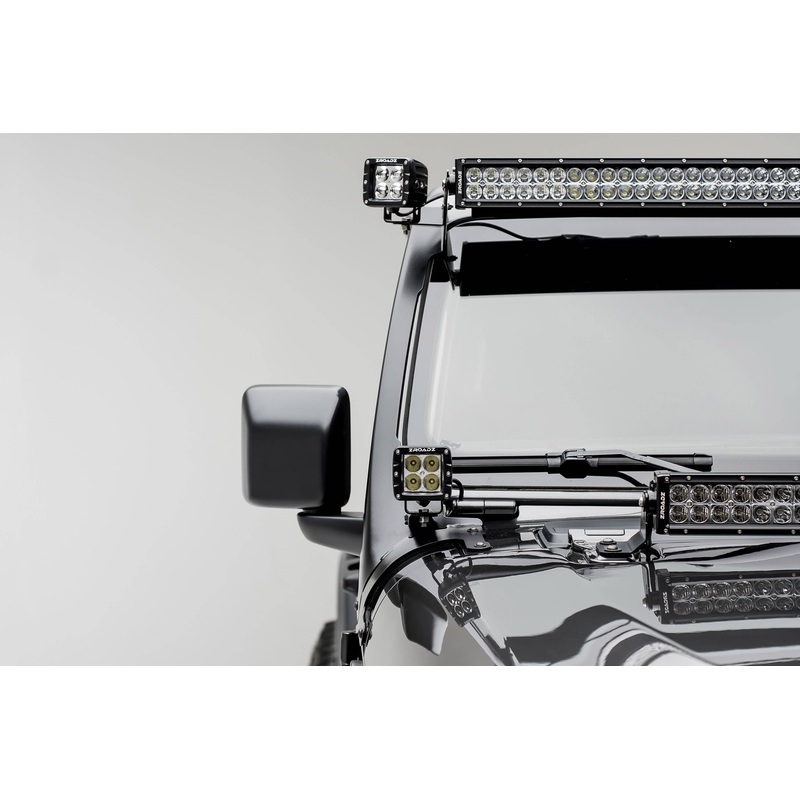 ZROADZ Z374831-KIT2 Black Mild Steel Front Roof LED Kit Fits 2019-2023 Jeep Gladiator