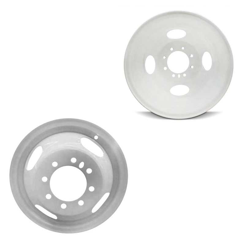 16x6 Road Ready RRW-3037B White PRE-99 FORD DUALLY Wheels 8x6.5 Set of 6 (Fits Stock Tire Sizing)