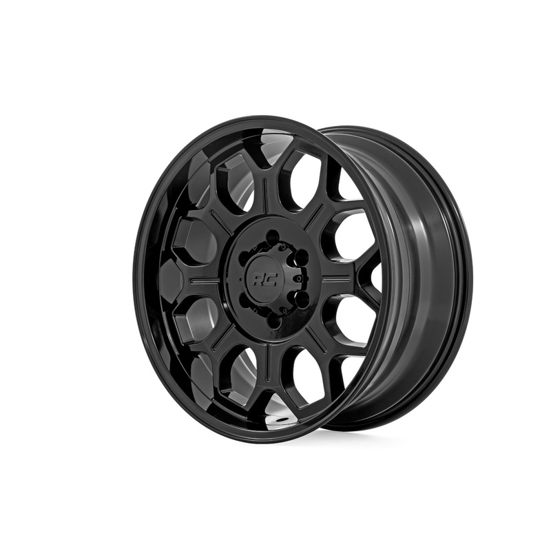 Rough Country 77 Series Wheel | One-Piece | Semi Gloss Black | 20x9 | 6x135 | -12mm