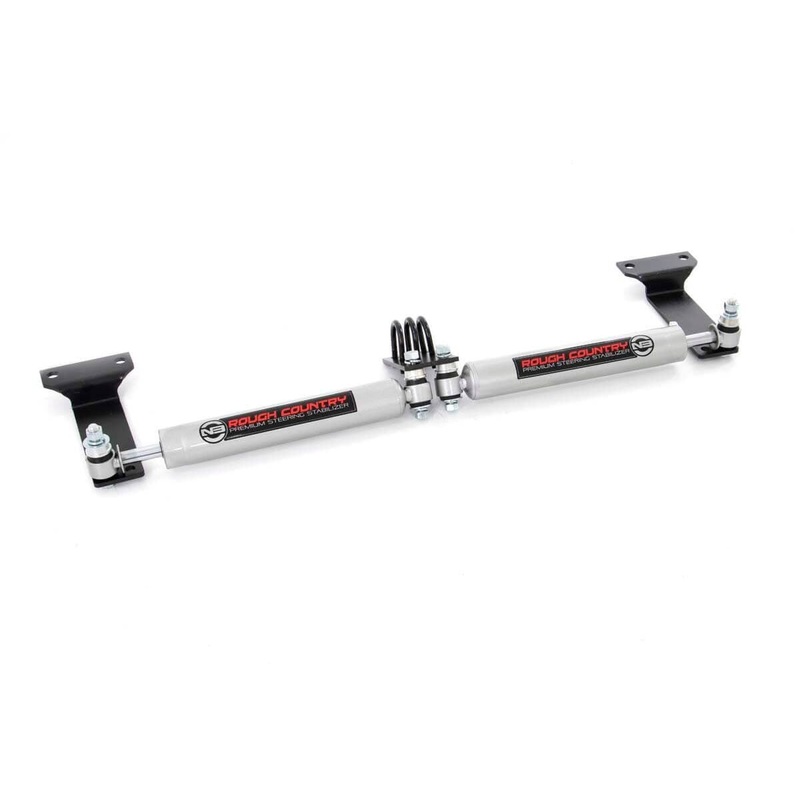 Rough Country N3 Steering Stabilizer Dual 2-8 Inch Lift Fits Ford F-350 4WD 1999-2004