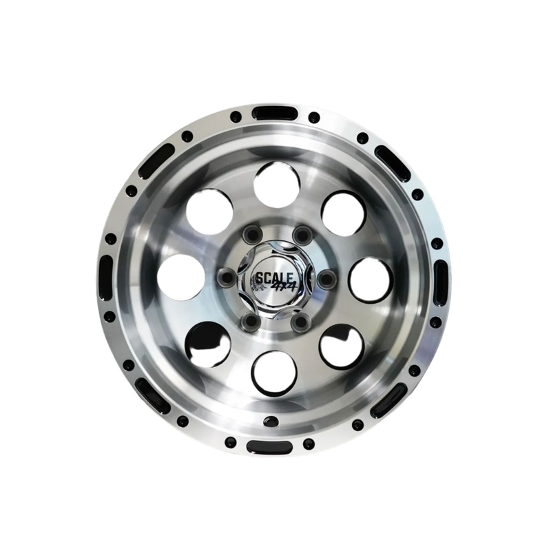 SCALE4X4 S52 Black w/ Machined Face 15" Wheels - 15x10 / -46 / 5x114.3