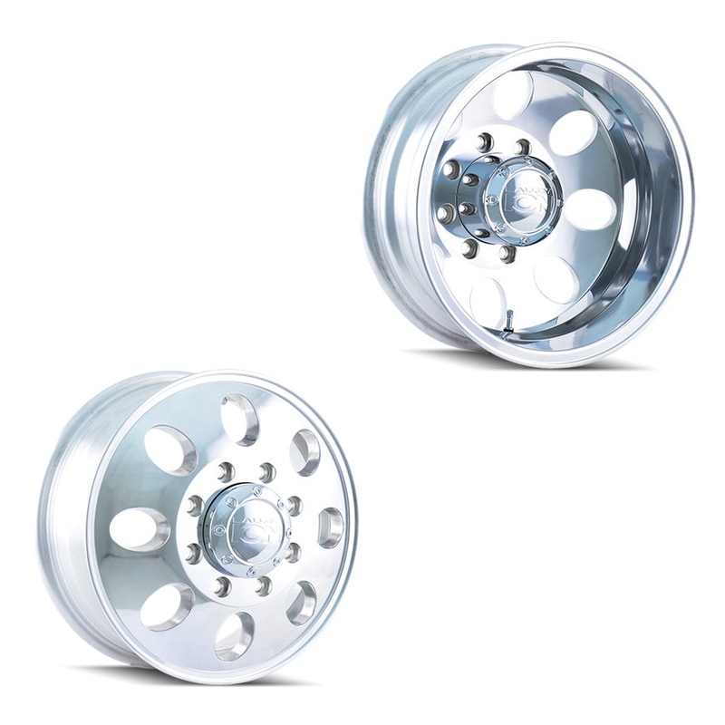 20x8.25 Ion 167 Polished 05-UP FORD 19-UP DODGE DUALLY Wheels 8x200 Set of 6 (Fits UP to 12.50 tire)