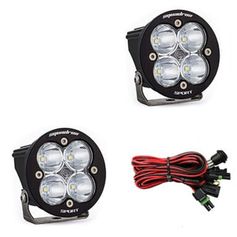 BAJA DESIGNS Squadron-R Sport Black LED Auxiliary LED Light Pod Pair - Universal
