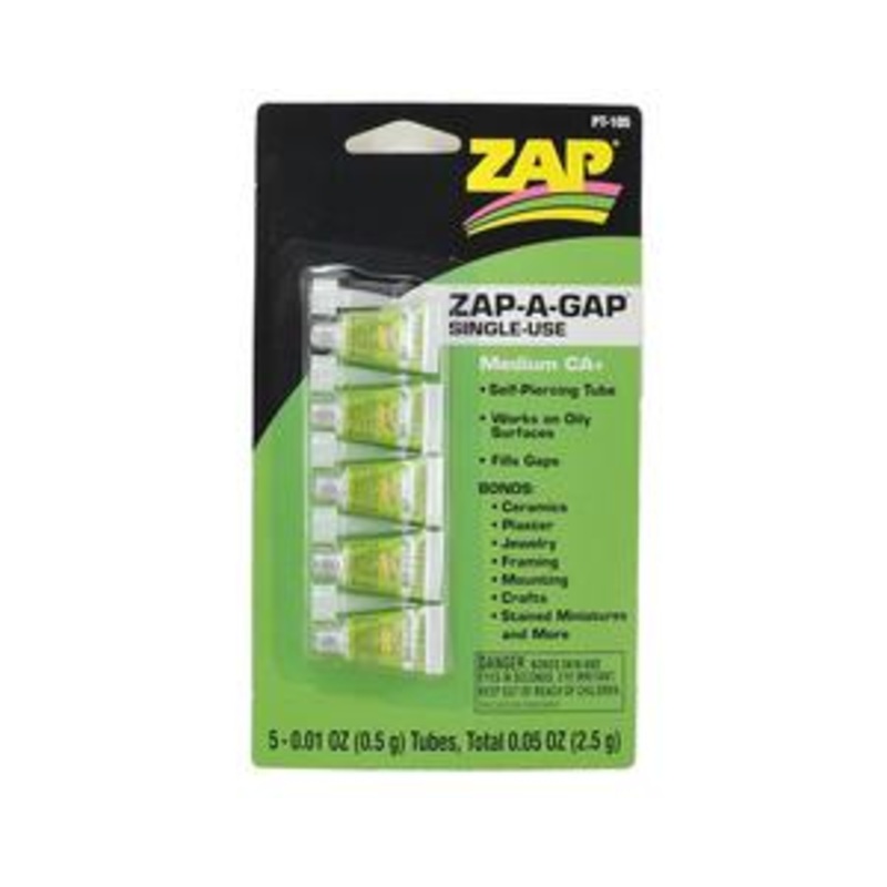 Zap-A-Gap Single Use Tube,1/2g Card