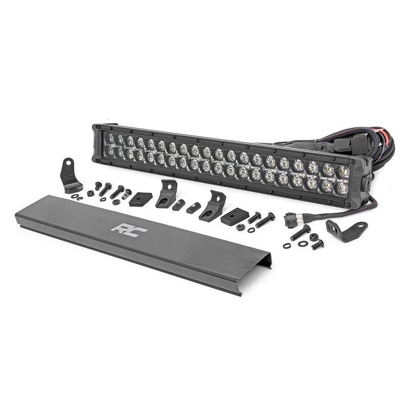20 Inch Black Series LED Light Bar | Dual Row | Cool White DRL