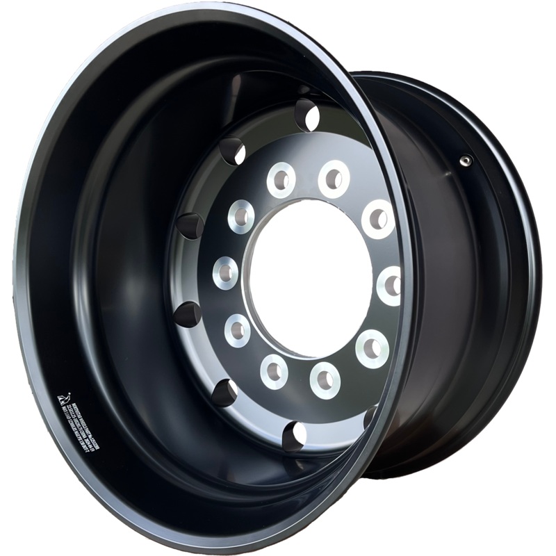 22.5x12.25 Northstar 10x285mm Hub Pilot Black Rear 2.75" Offset