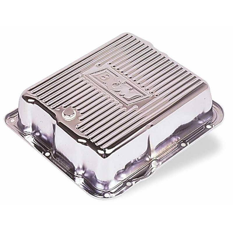 B&M 70289 Chrome Steel Extra Depth Transmission Pan