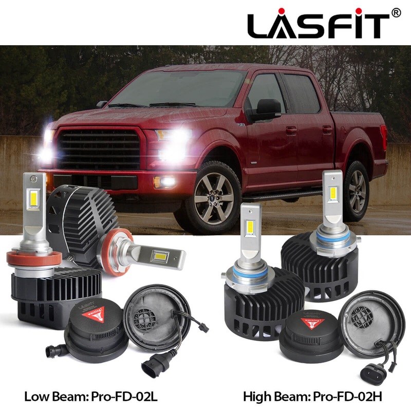 Fit for 2015-2017 Ford F-150 Custom Fit LED Bulbs Conversion Kits H11 9005 w/Dust Cover