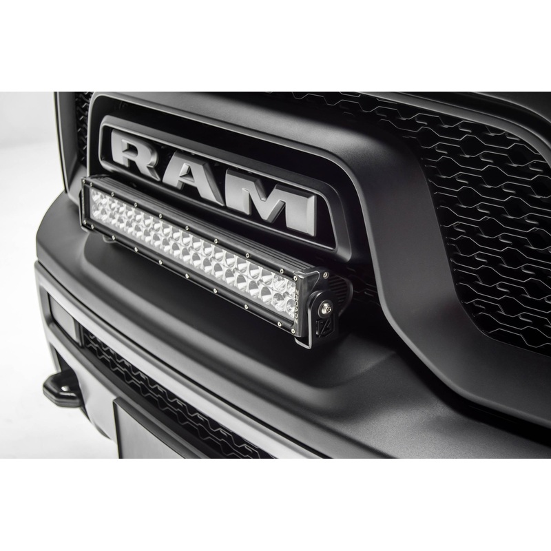ZROADZ Z324552 Black Mild Steel Front Bumper Top LED Bracket Fits 2015-2018 Ram Rebel