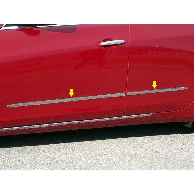 Cadillac CTS 2014-2019, 4-door, Sedan (4pc Stainless Steel Body Side Molding Accent  1" wide ) AT54250 QAA