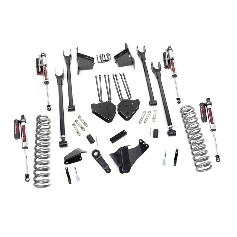 Rough Country 8 Inch Lift Kit 4 Link RR Blocks Vertex Fits Ford F-350 4WD 2005-2007