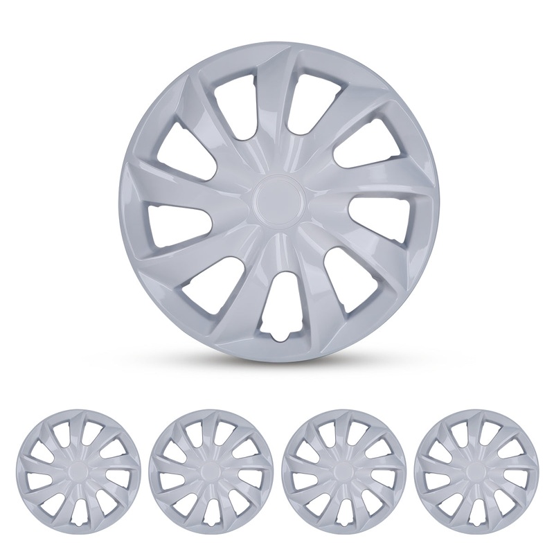 WINJET 17 inch Hubcaps Wheel Covers 5084 - White