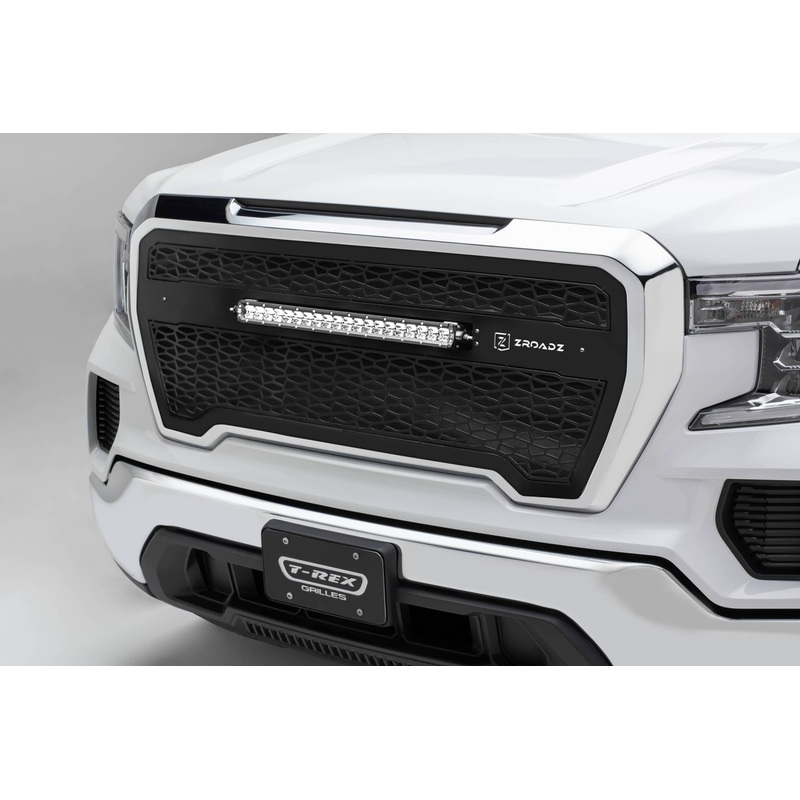 T-REX Grilles Z312281 Black Mild Steel Laser Cut Pattern Grille Fits 2019-2022 GMC Sierra 1500 SLE Sierra 1500 SLT Sierra 1500 Eleveation Sierra 1500 AT4 Sierra 1500 Denali
