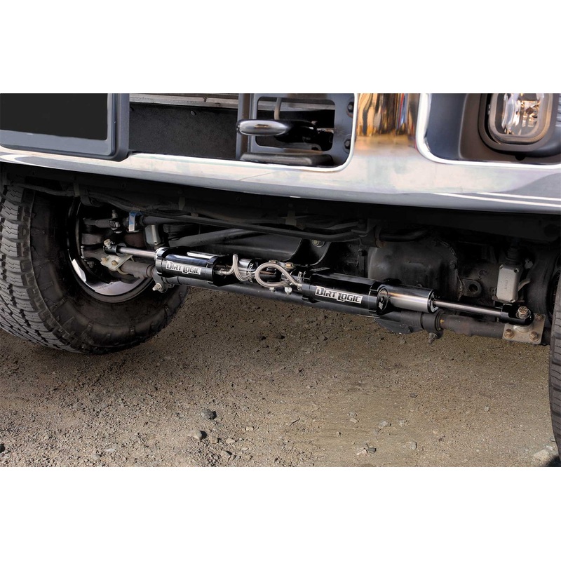 Fabtech FTS221162 Dual Dirt Logic 2.25 Stainless Steel Steering Stabilizer Kit