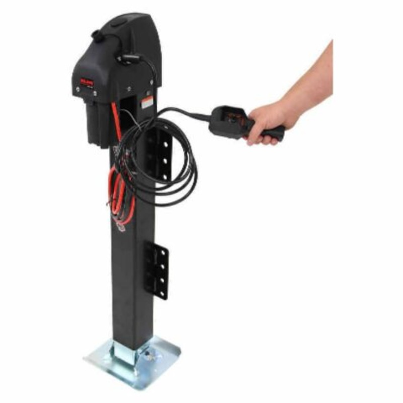 Bulldog Cases Reese 185400 Bulldog Velocity Series Powered Trailer Jack, Side Mount, 12,000 lbs. Support Capacity, Bolt-On, 24' Travel
