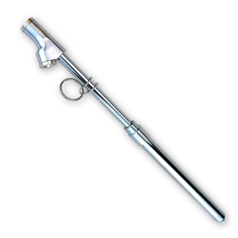 Haltec GA-155S-RCL-HD re-calibratable Dual Foot Truck Service Straight On and 30 Degree Angled Chrome Tire Air Gauge with Metal Indicator Bar