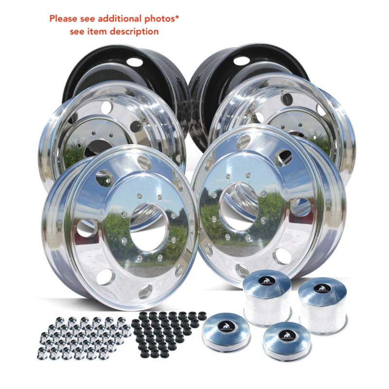 19.5x6 Northstar Mirror Polished Both Sides Ford F350 DRW 8X200m Kit (2005-Present) (Returned Kit)