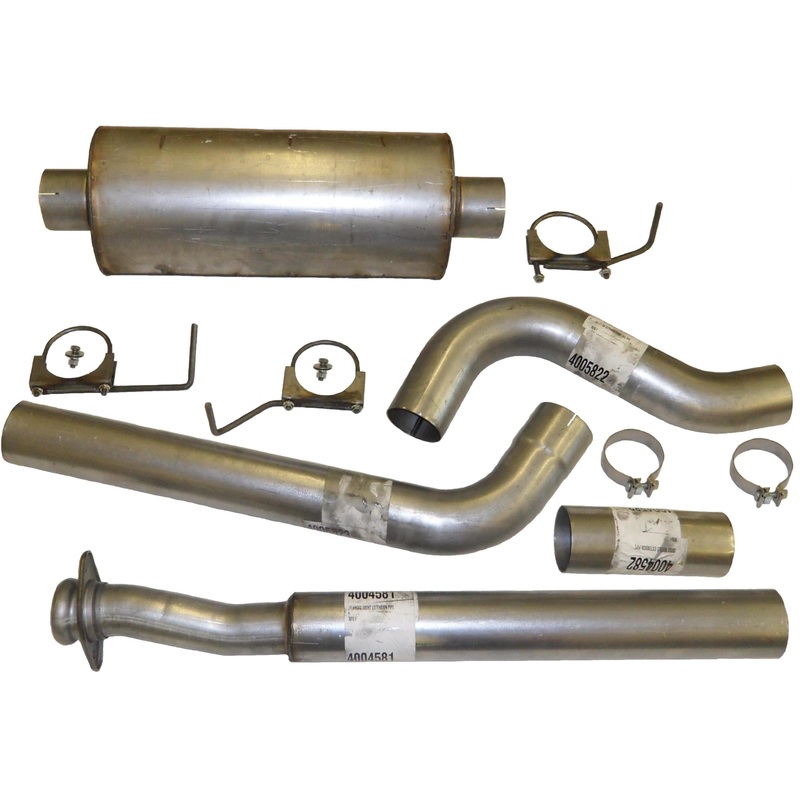 4" Cat-Back Single Exhaust Kit, W/HVS Welded Performance Muffler 4404585