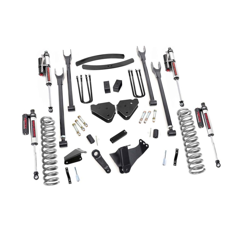 Rough Country 6 Inch Lift Kit Gas 4 Link OVLD Vertex Fits Ford F-350 4WD 2005-2007
