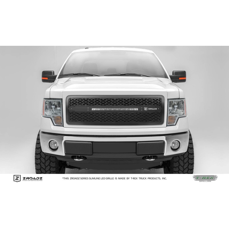 T-REX Grilles Z315721 Black Mild Steel Laser Cut Pattern Grille Fits 2013-2014 Ford F-150