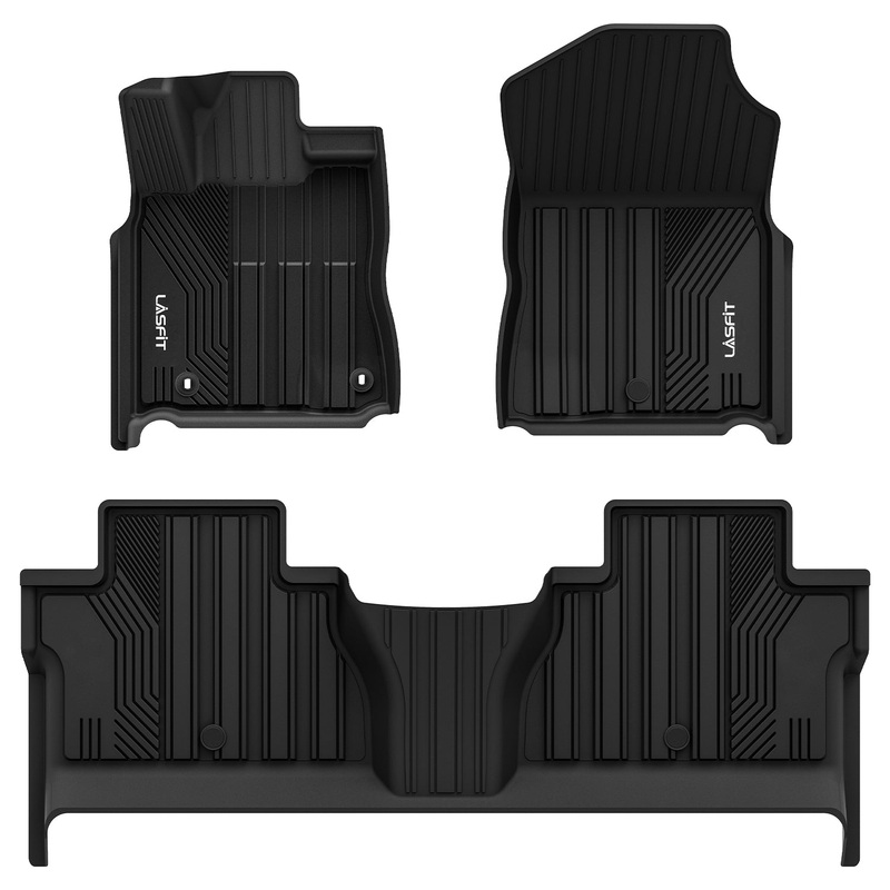 Fit for 2014-2021 Toyota Tundra Custom Floor Mats TPE Material 1st & 2nd Row Seat, Fit Crew Max ONLY