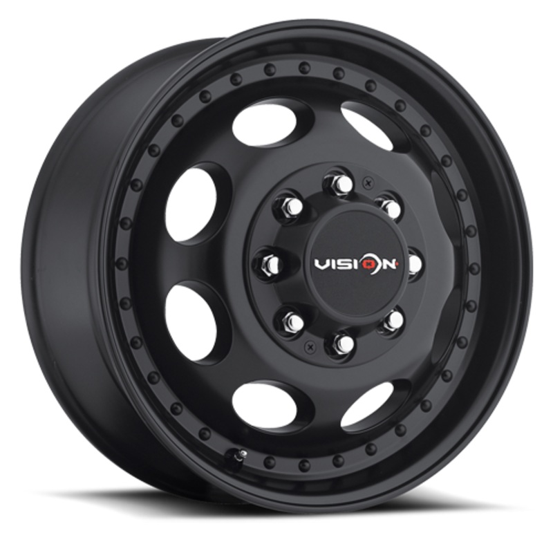 17x6.5 Vision Matte Black Front 8x200 2005-Present F350 DRW