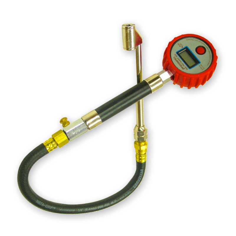 Haltec GA-850-370 Standard Bore Digital Air Gauge with CH-370 Dual Foot Air Chuck