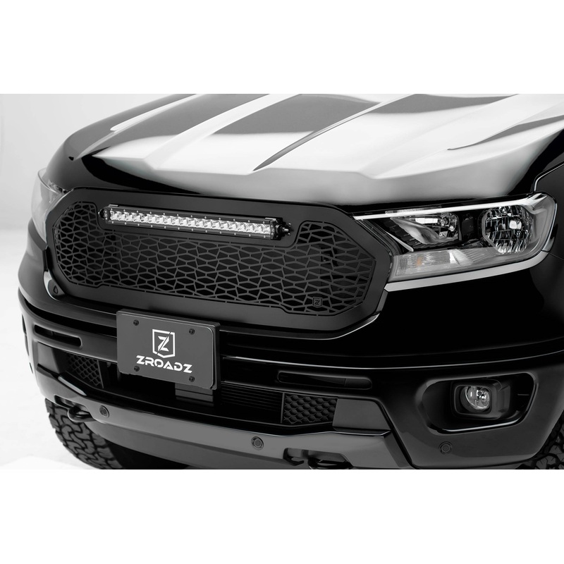T-REX Grilles Z315821 Black Mild Steel Laser Cut Pattern Grille Fits 2019-2022 Ford Ranger