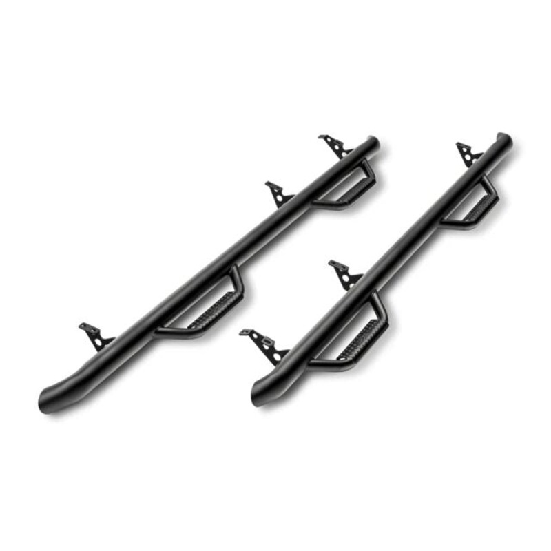 RealTruck Nerf Steps Compatible with Toyota 4Runner | Wheel-to-Wheel, Heavy Duty Steel, Textured Black | T1164RL | Compatible with Toyota 4Runner Limited,  SR5 SUV, SRW Gas. 2010-2013