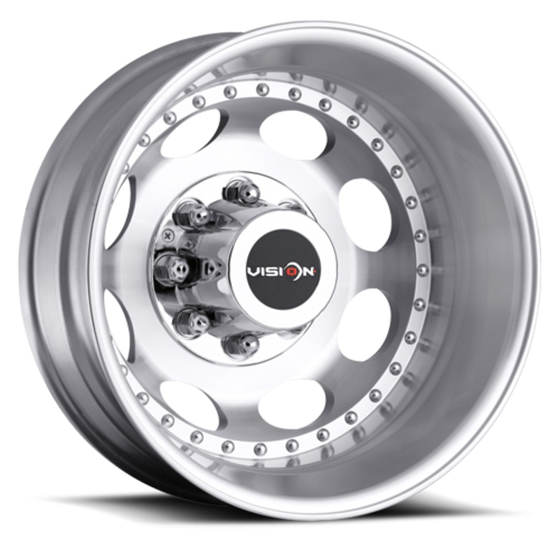 19.5x6.75 Vision Machined Rear 8x6.5 Fits Dodge Trucks 2019+ Rear Uses 8x200 PCD