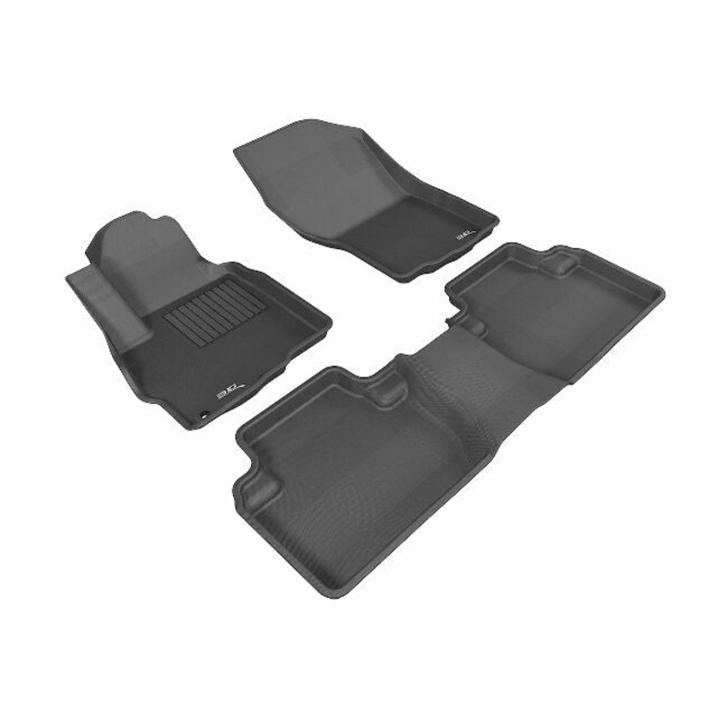 3D MAXpider Custom Compatible with Kagu Floor Mat (Black) Compatible with Mitsubishi Outlander  - Full Set 2011-2020