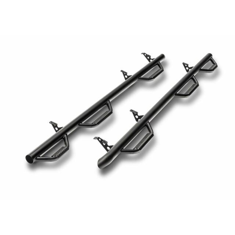RealTruck Nerf Steps Compatible with Toyota Tacoma | Wheel-to-Wheel w/ Bed Access, Heavy Duty Steel, Textured Black | T1683QC-6-TX | Compatible with Toyota Tacoma Access Cab 6' Standard Bed, SRW Gas. 2016-2022