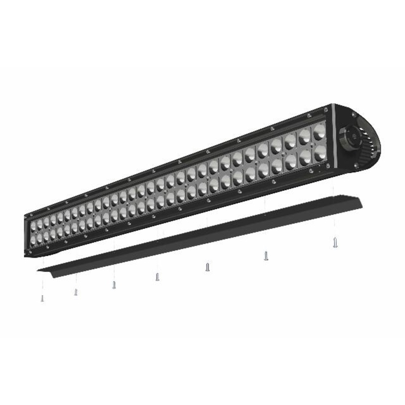 ZROADZ Noise Cancelling Wind Diffuser, Black, Aluminum Compatible with 50 Inch Straight Double Row LED Light Bar (Z330050S)