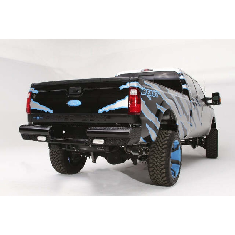 Fab Fours FS08-T1350-1 Black Steel Ranch Rear Bumper
