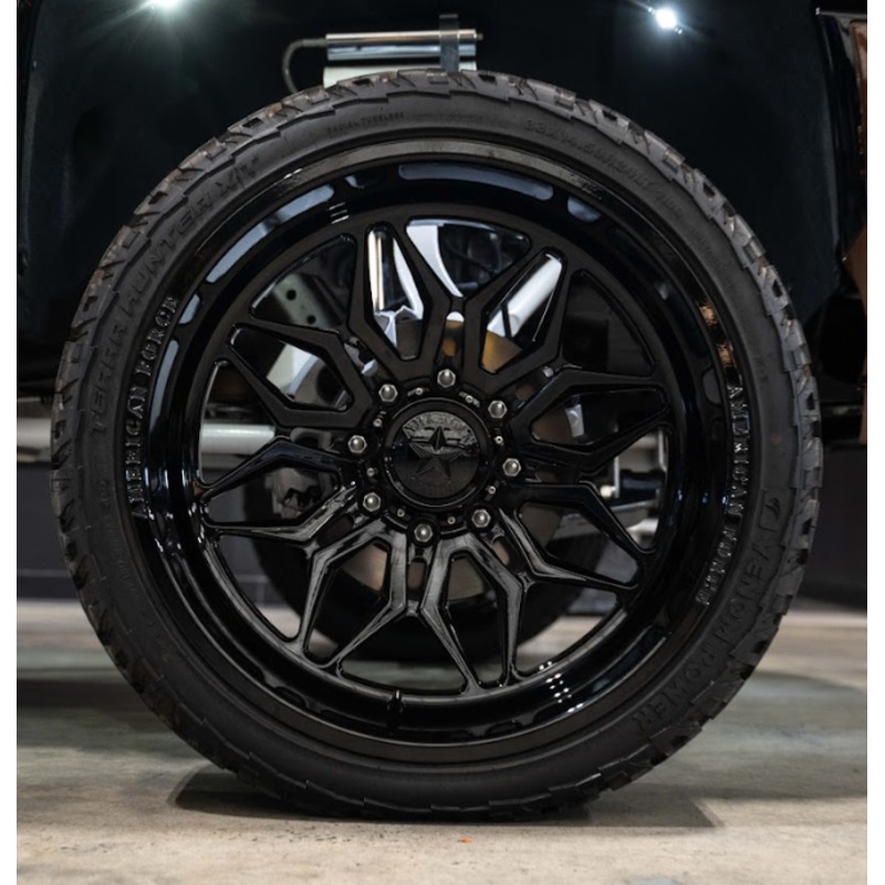 2024 GMC Sierra 2500 Denali Ultimate Duramax - American Force Stunner Wheels Pre-Mounted on Venom Power Terra Hunter XT Tires
