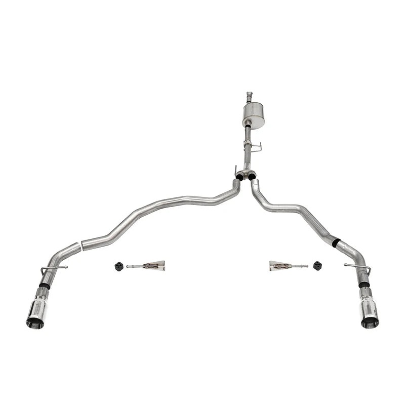 Corsa Performance - Sport / 3.0 in Cat-Back Dual Rear Exit | 2021-24 Ford F-150 3.5T EcoBoost (145.4" WB)