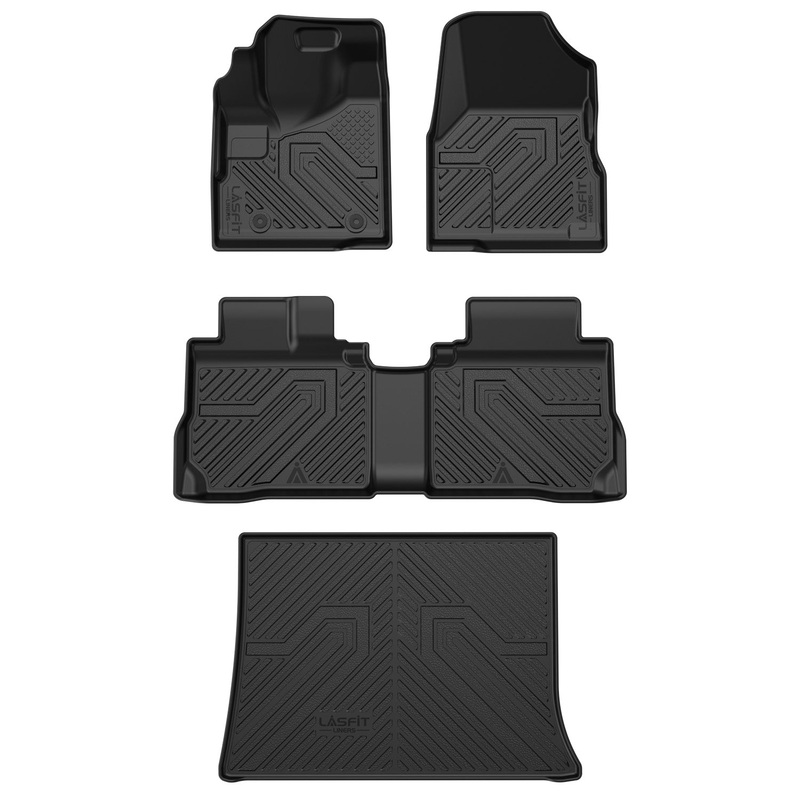 Fit for 2010-2017 GMC Terrain Floor Mats & Cargo Mat, Only Fit Second Row Seats Sliding Backwards